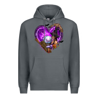 Rock Halloween Heart with Witch Premium Hoodie - texasbilliewilder