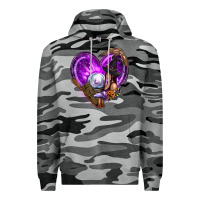 Slate Camo Halloween Heart with Witch Premium Hoodie - texasbilliewilder