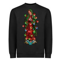 Black our lady of Guadalupe Christmas Heavyweight Sweatshirt - Jasminsmagicworld