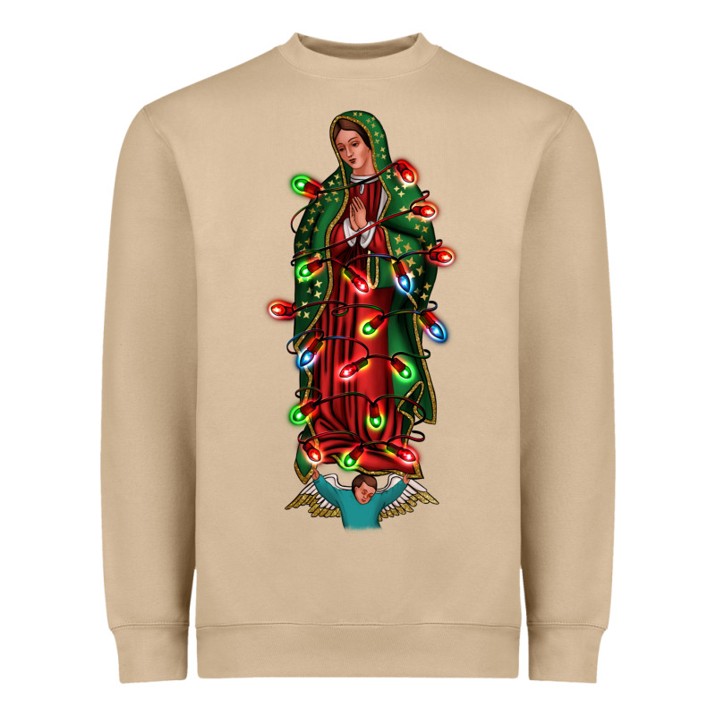 Our Lady Of Guadalupe Christmas Heavyweight Sweatshirt by Jasminsmagicworld | Teevron
