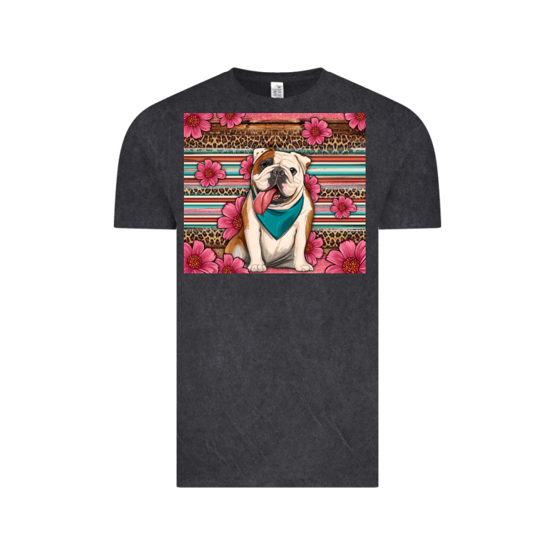 British Bulldog Floral Serape Tumbler Vintage Tee by Artiststas | Teevron