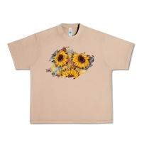 Burro sunflower glitter leather patch Urban Heavy Tee - AdoDesignShop