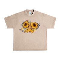 French Oak sunflower glitter leather patch Urban Heavy Tee - AdoDesignShop