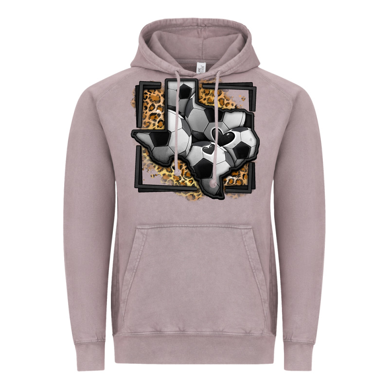 Leopard Soccer Texas Map Vintage Hoodie by Jasminsmagicworld | Teevron