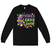 Black mardi gras cutie Long Sleeve Tee - MaliasSmallBusiness