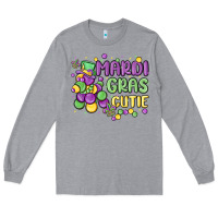 Heather Grey mardi gras cutie Long Sleeve Tee - MaliasSmallBusiness