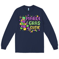 Navy mardi gras cutie Long Sleeve Tee - MaliasSmallBusiness