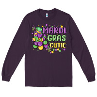 Plum mardi gras cutie Long Sleeve Tee - MaliasSmallBusiness