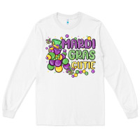 White mardi gras cutie Long Sleeve Tee - MaliasSmallBusiness