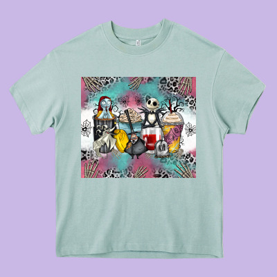 Cartoon Characters Coffee Cups Heavy Core Tee Designed By Zillion Design Studio