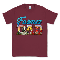 Burgundy Western Farmer Dad Classic Tee - LillyAllenDesigns
