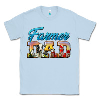 Dusty Blue Western Farmer Dad Classic Tee - LillyAllenDesigns