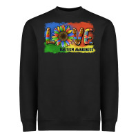 Black sunflower love autism awareness Heavyweight Sweatshirt - BarkalooDesign