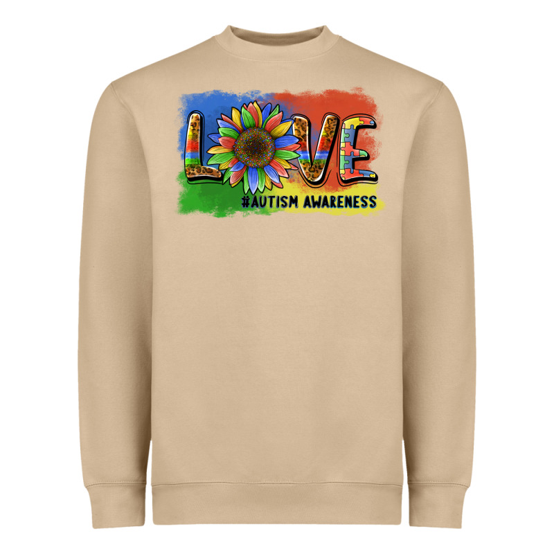 Sunflower Love Autism Awareness Heavyweight Sweatshirt by BarkalooDesign | Teevron