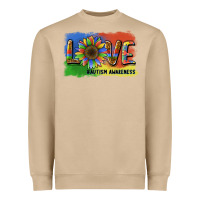 Mushroom sunflower love autism awareness Heavyweight Sweatshirt - BarkalooDesign