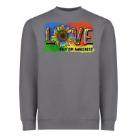 Storm sunflower love autism awareness Heavyweight Sweatshirt - BarkalooDesign