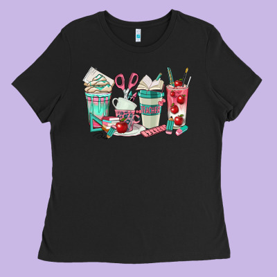Teacher Coffee Cups Ladies Tee Designed By Texasbilliewilder