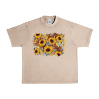 French Oak sunflower glitter leather background Urban Heavy Tee - AdoDesignShop