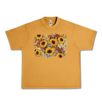 Peanut Butter sunflower glitter leather background Urban Heavy Tee - AdoDesignShop