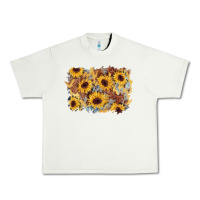 Pistachio sunflower glitter leather background Urban Heavy Tee - AdoDesignShop
