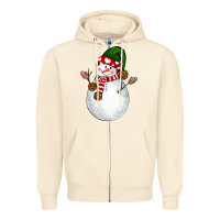 Sandshell Snowman Zipper Hoodie - NancyCooperArtShop