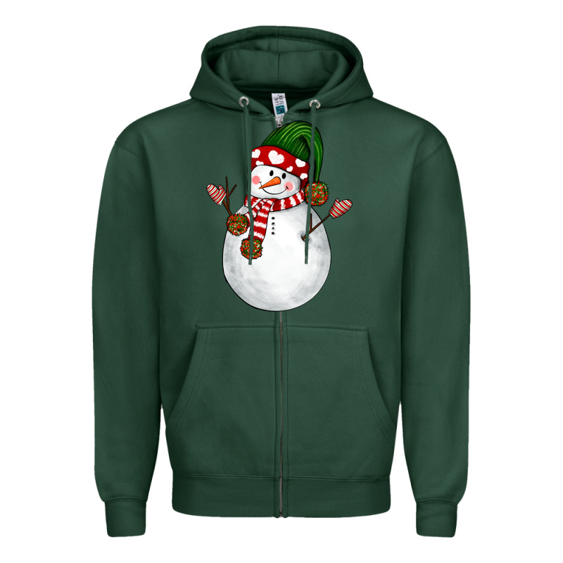 Snowman Zipper Hoodie by NancyCooperArtShop | Teevron