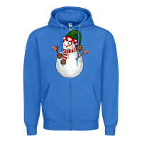 True Royal Snowman Zipper Hoodie - NancyCooperArtShop