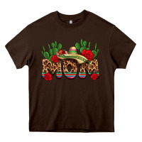 Chocolate Brown mexican mom Heavy Core Tee - texasbilliewilder