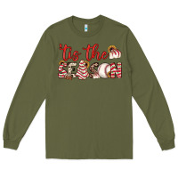 Army Green tis the season baseball little debbie tree cakes Long Sleeve Tee - JahusDesignShop