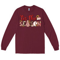 Burgundy tis the season baseball little debbie tree cakes Long Sleeve Tee - JahusDesignShop