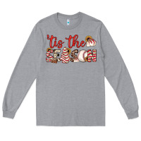Heather Grey tis the season baseball little debbie tree cakes Long Sleeve Tee - JahusDesignShop