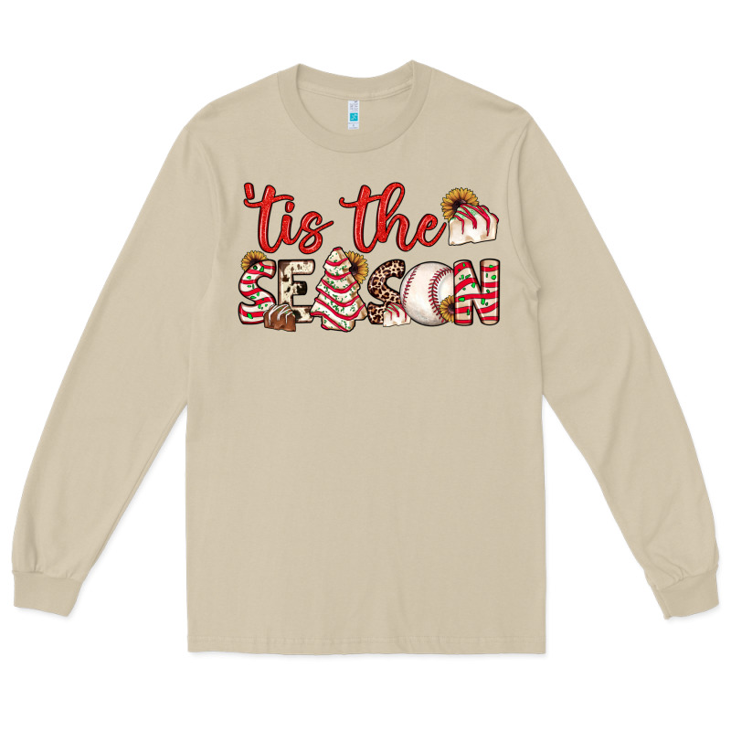 Tis The Season Baseball Little Debbie Tree Cakes Long Sleeve Tee by JahusDesignShop | Teevron