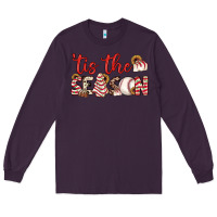 Plum tis the season baseball little debbie tree cakes Long Sleeve Tee - JahusDesignShop