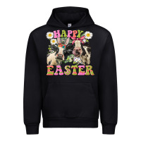 Black Happy Easter Heifers Easter Day Urban Hoodie - CowGirlArtShop