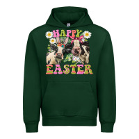 Forest Green Happy Easter Heifers Easter Day Urban Hoodie - CowGirlArtShop