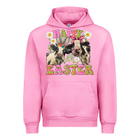 Fuchsia Pink Happy Easter Heifers Easter Day Urban Hoodie - CowGirlArtShop