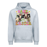 Heather Grey Happy Easter Heifers Easter Day Urban Hoodie - CowGirlArtShop