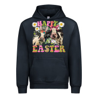 Navy Happy Easter Heifers Easter Day Urban Hoodie - CowGirlArtShop