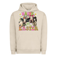 Pigment French Oak Happy Easter Heifers Easter Day Urban Hoodie - CowGirlArtShop