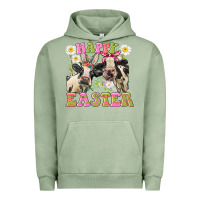Pigment Oil Green Happy Easter Heifers Easter Day Urban Hoodie - CowGirlArtShop
