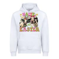White Happy Easter Heifers Easter Day Urban Hoodie - CowGirlArtShop