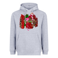 Heather Grey Christmas Flamingo Heavyweight Hoodie - Bettercallsaul