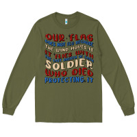 Army Green our flag Long Sleeve Tee - MaliasSmallBusiness