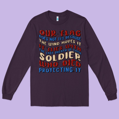 Our Flag Long Sleeve Tee Designed By Maliassmallbusiness