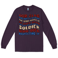 Plum our flag Long Sleeve Tee - MaliasSmallBusiness