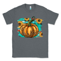 Charcoal Heather pumpkin western Classic Tee - BarkalooDesign