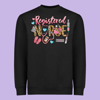 Registered Nurse Heavyweight Sweatshirt Designed By Lillyallendesigns