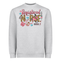 Heather Grey Registered Nurse Heavyweight Sweatshirt - LillyAllenDesigns
