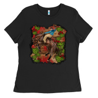 Black valentine's day cowboy cactus rose Ladies Tee - RanaPortraitStore