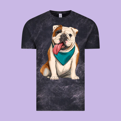 English Bulldog Vintage Tee Designed By Artiststas